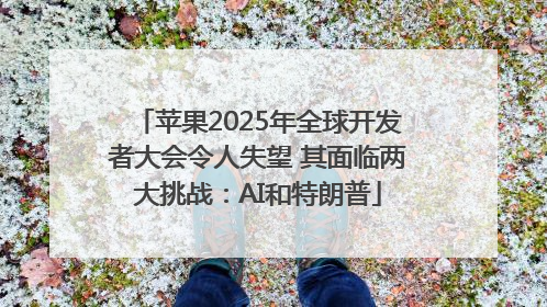 苹果2025年全球开发者大会令人失望 其面临两大挑战：AI和特朗普