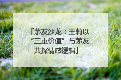 茅友沙龙：王莉以“三重价值”与茅友共探情感逻辑