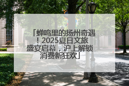 蝉鸣里的扬州奇遇！2025夏日文旅盛宴启幕，沪上解锁消费新狂欢