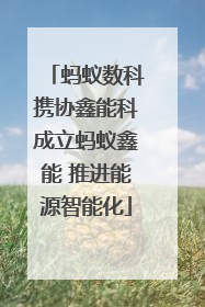 蚂蚁数科携协鑫能科成立蚂蚁鑫能 推进能源智能化