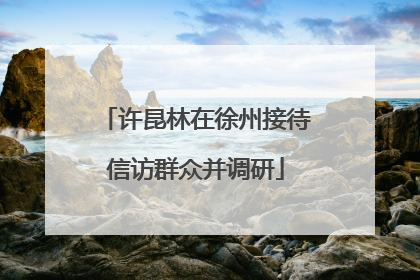 许昆林在徐州接待信访群众并调研
