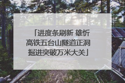 进度条刷新 雄忻高铁五台山隧道正洞掘进突破万米大关