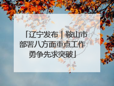 辽宁发布｜鞍山市部署八方面重点工作勇争先求突破