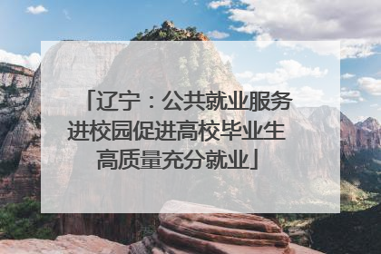 辽宁：公共就业服务进校园促进高校毕业生高质量充分就业