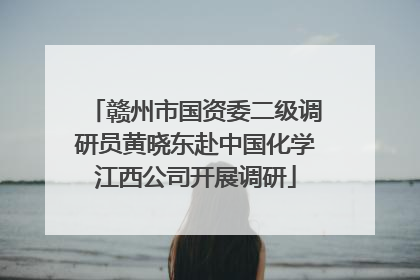 赣州市国资委二级调研员黄晓东赴中国化学江西公司开展调研