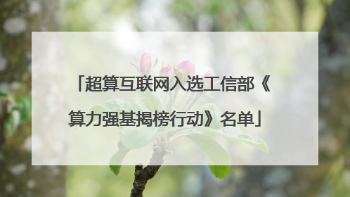 超算互联网入选工信部《算力强基揭榜行动》名单