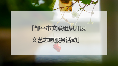 邹平市文联组织开展文艺志愿服务活动
