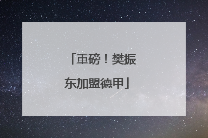 重磅！樊振东加盟德甲
