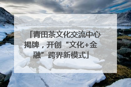 青田茶文化交流中心揭牌，开创“文化+金融”跨界新模式