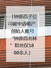 钟薛高子公司被申请破产 创始人账号“钟薛高老林”粉丝仅1800余人