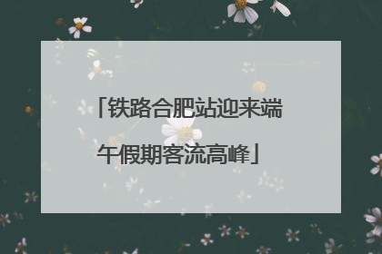 铁路合肥站迎来端午假期客流高峰