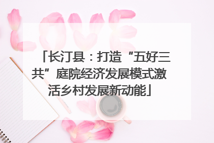 长汀县：打造“五好三共”庭院经济发展模式激活乡村发展新动能