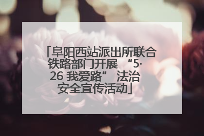 阜阳西站派出所联合铁路部门开展 “5·26 我爱路” 法治安全宣传活动