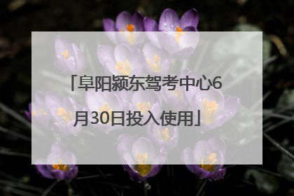 阜阳颍东驾考中心6月30日投入使用
