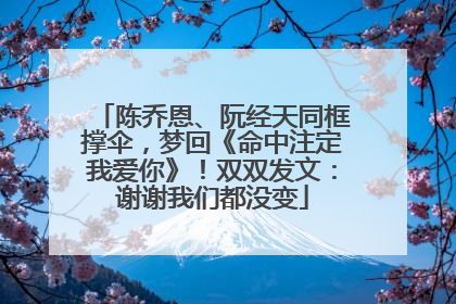 陈乔恩、阮经天同框撑伞，梦回《命中注定我爱你》！双双发文：谢谢我们都没变