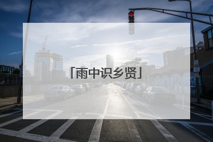 雨中识乡贤