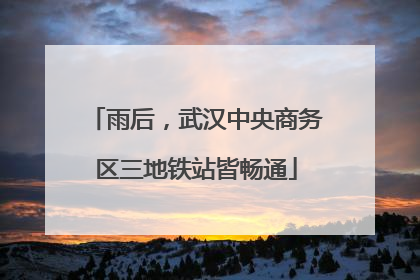 雨后，武汉中央商务区三地铁站皆畅通