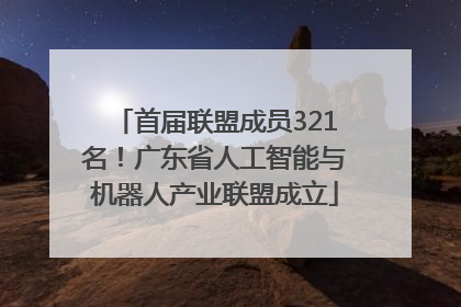 首届联盟成员321名！广东省人工智能与机器人产业联盟成立