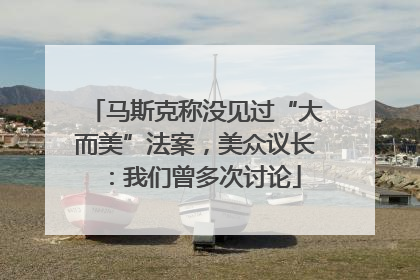 马斯克称没见过“大而美”法案，美众议长：我们曾多次讨论
