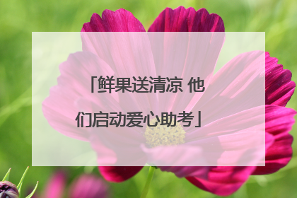鲜果送清凉 他们启动爱心助考