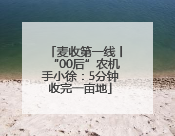 麦收第一线丨“00后”农机手小徐：5分钟收完一亩地