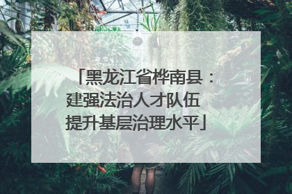 黑龙江省桦南县：建强法治人才队伍 提升基层治理水平