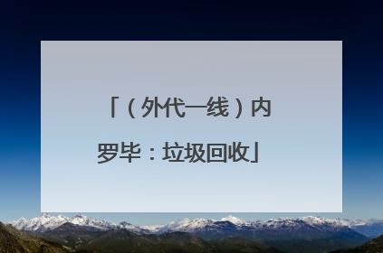 （外代一线）内罗毕：垃圾回收