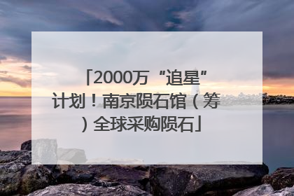 2000万“追星”计划！南京陨石馆（筹）全球采购陨石