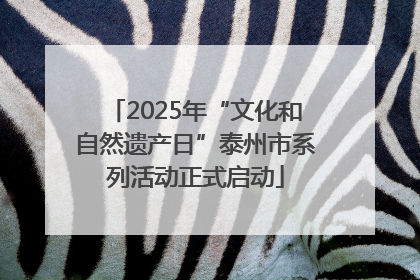 2025年“文化和自然遗产日”泰州市系列活动正式启动