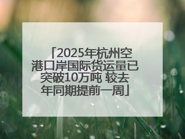 2025年杭州空港口岸国际货运量已突破10万吨 较去年同期提前一周