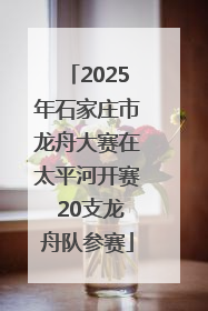 2025年石家庄市龙舟大赛在太平河开赛 20支龙舟队参赛