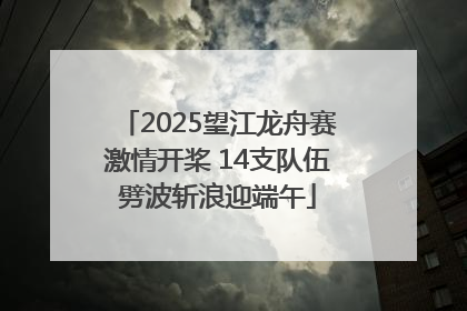 2025望江龙舟赛激情开桨 14支队伍劈波斩浪迎端午