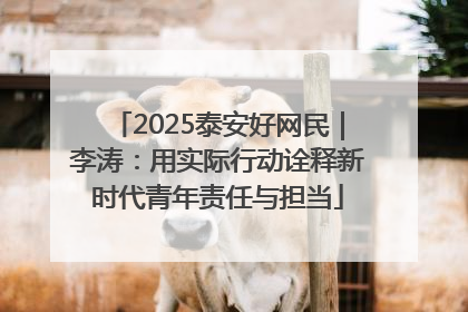 2025泰安好网民｜李涛：用实际行动诠释新时代青年责任与担当