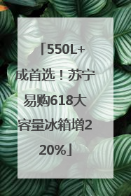 550L+成首选！苏宁易购618大容量冰箱增220%