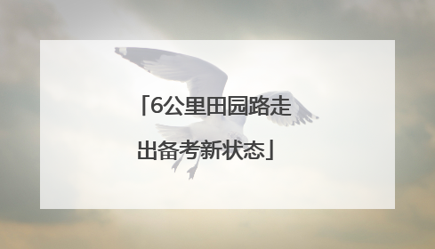 6公里田园路走出备考新状态