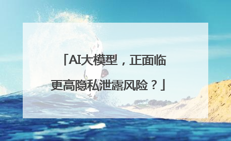 AI大模型，正面临更高隐私泄露风险？